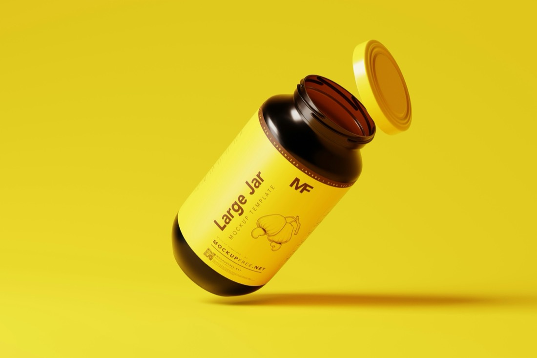 Amber glass jars